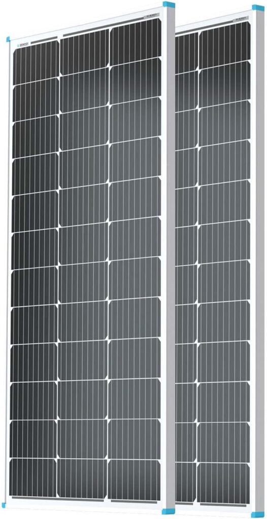 Renogy 2PCS Solar Panels 100 Watt 12 Volt, High-Efficiency Monocrystalline PV Module Power Charger for RV Marine Rooftop Farm Battery and Other Off-Grid Applications, 2-Pack 100W Renogy 2PCS Solar Panels 100 Watt 12 Volt, High-Efficiency Monocrystalline PV Module Power Charger for RV Marine Rooftop Farm Battery and Other Off-Grid Applications, 2-Pack 100W